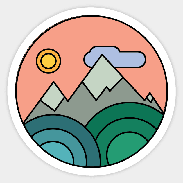 Mountains Sticker by lauracmartin1